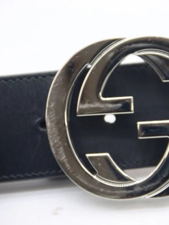 GUCCI Green Red Nylon Web Interlocking GG Men\'s Belt Made in Italy 90-36 main image 9